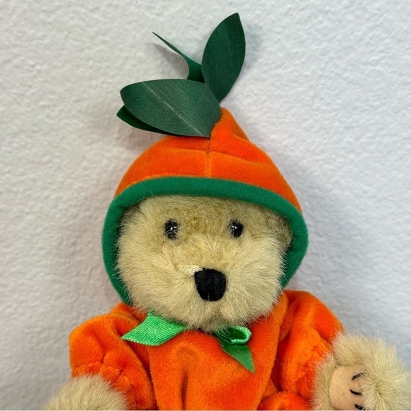 Wish Pets Lil Pumpkin Halloween Tan Plush Bear - Picture 2 of 9